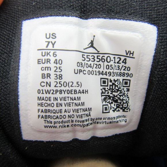 Air Jordan 1 Low GS Size 7Y White Hyper Royal Black Shoes NEW - Picture 11 of 14